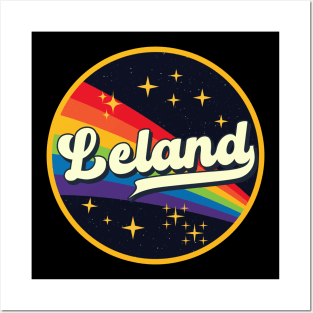 Leland // Rainbow In Space Vintage Style Posters and Art